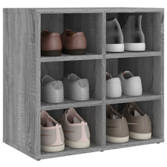 Shoe Cabinets Set of 2 - Stylish Grey Sonoma, 12 Compartments, Space-Saving Wall Mountable Design, 52.5x30x50 cm