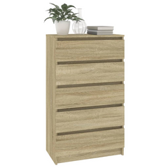 Drawer Cabinet Sonoma Oak 60x36x103 cm Engineered Wood