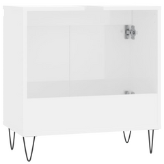 Bathroom Cabinet High Gloss White 58x33x60 cm Engineered Wood