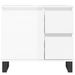 Bathroom Cabinet High Gloss White 65x33x60 cm Engineered Wood