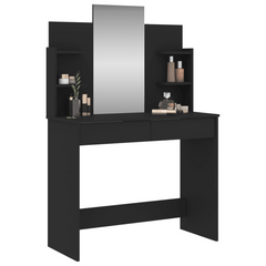 Dressing Table with Mirror Black 96x39x142 cm