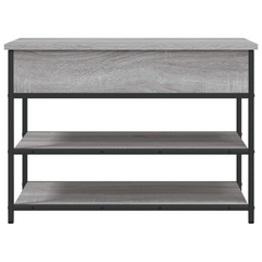 Shoe Bench Grey Sonoma 70x42.5x50 cm - Stylish and Functional Engineered Wood Storage Solution