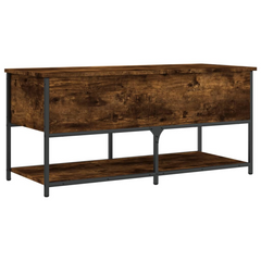 Storage Bench with Shelves in Smoked Oak - 100x42.5x47 cm