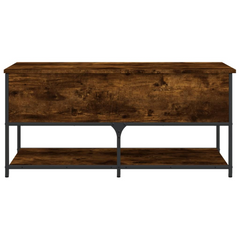 Storage Bench with Shelves in Smoked Oak - 100x42.5x47 cm