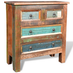 Reclaimed Cabinet Solid Wood with 4 Drawers