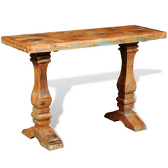 Console Table Solid Reclaimed Wood - Vintage Style, Handmade Furniture