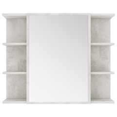 Bathroom Mirror Cabinet Concrete Grey 80x20.5x64 cm Engineered Wood