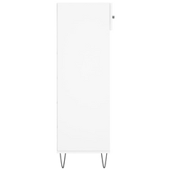 Stylish Shoe Cabinet White 60x35x105 cm - Durable Engineered Wood Shoe Storage with Drawer & Open Compartments