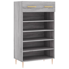 Shoe Cabinet Grey Sonoma 60x35x105 cm - Engineered Wood