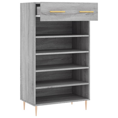 Shoe Cabinet Grey Sonoma 60x35x105 cm - Engineered Wood