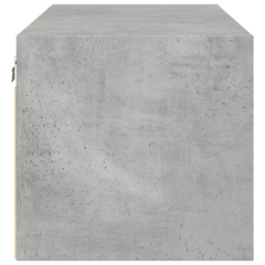 Stylish Wall Cabinet with Glass Doors in Concrete Grey - 102x37x35 cm | Modern Storage Solution