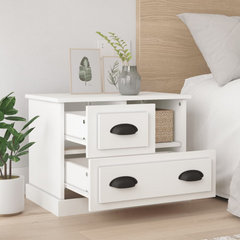 Bedside Cabinet White 60x39x45 cm - Elegant and Practical