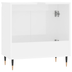 Bathroom Cabinet High Gloss White 58x33x60 cm Engineered Wood