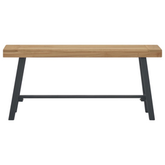 Solid Teak Wood Bench - 110 cm | Sturdy and Weather-Resistant with Vintage Charm