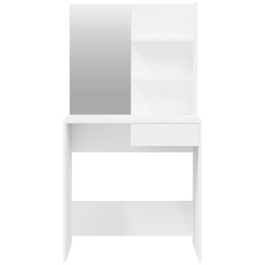 Dressing Table with Mirror White 74.5x40x141 cm