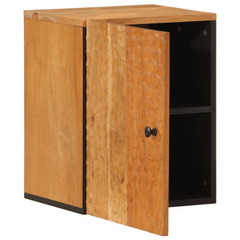 Solid Acacia Wood Bathroom Wall Cabinet – 38x33x48 cm Storage Solution for Modern Homes