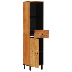 Solid Acacia Wood Bathroom Cabinet 38x33x160 cm - Durable & Elegant Storage Solution for Modern Bathrooms