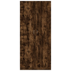 Smoked Oak Wardrobe 90x50x200 cm | Engineered Wood | Spacious & Stylish Storage Solution