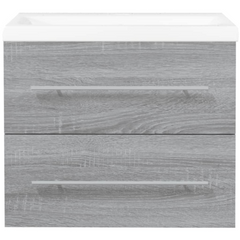 Grey Sonoma Sink Cabinet with Built-in Basin | Stylish & Durable Engineered Wood