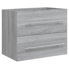 Grey Sonoma Sink Cabinet with Built-in Basin | Stylish & Durable Engineered Wood