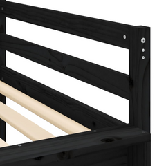 Kids' Loft Bed with Tunnel - White & Black - 90x200cm - Fun & Functional Design