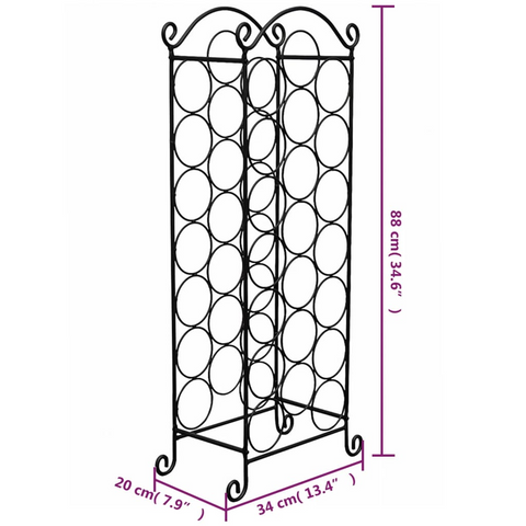 Wine Rack for 21 Bottles Metal - Stylish and Functional Wine Storage Solution