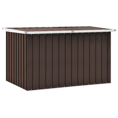 Brown Garden Storage Box 149x99x93 cm - Spacious Outdoor Chest for Cushions, Tools, and More