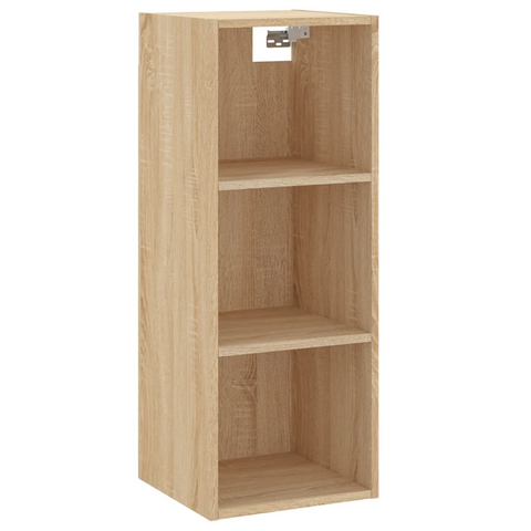 Sonoma Oak Highboard 34.5x34x180 cm - Elegant Engineered Wood Storage Cabinet with Metal Feet