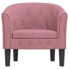 Luxurious Pink Velvet Tub Chair - Modern & Comfortable Accent Chair