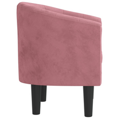 Luxurious Pink Velvet Tub Chair - Modern & Comfortable Accent Chair