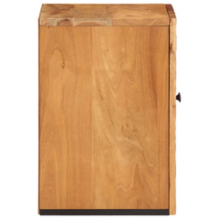 Solid Acacia Wood Bathroom Wall Cabinet – 38x33x48 cm Storage Solution for Modern Homes