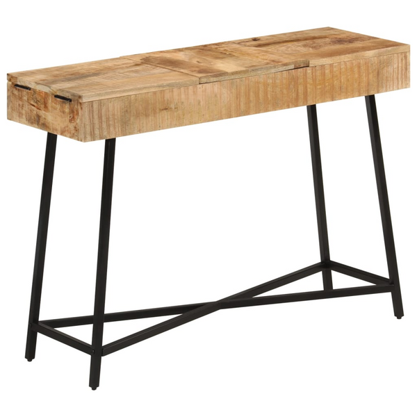 Solid Mango Wood Dressing Table - 105x35x75 cm, Iron Legs, Elegant & Durable Design