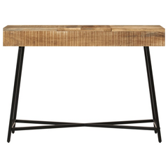 Solid Mango Wood Dressing Table - 105x35x75 cm, Iron Legs, Elegant & Durable Design