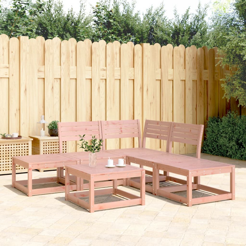 Elegant 5 Piece Garden Sofa Set in Solid Douglas Wood - Durable & Comfortable Outdoor Seating