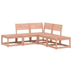 Elegant 5 Piece Garden Sofa Set in Solid Douglas Wood - Durable & Comfortable Outdoor Seating