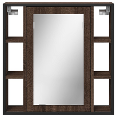 Bathroom Mirror Cabinet Brown Oak 60x16x60 cm Engineered Wood