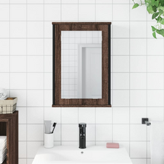 Bathroom Mirror Cabinet Brown Oak 42x12x60 cm Engineered Wood