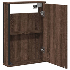 Bathroom Mirror Cabinet Brown Oak 42x12x60 cm Engineered Wood