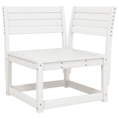 3 Piece Garden Sofa Set in White | Solid Pine Wood Outdoor Furniture