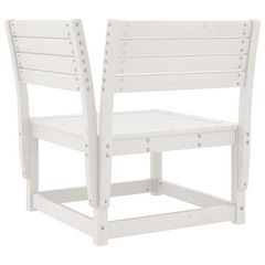 3 Piece Garden Sofa Set in White | Solid Pine Wood Outdoor Furniture