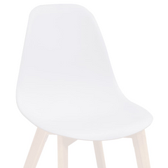 Chair Seats 4 pcs Plastic White - Elegant and Durable Chairs