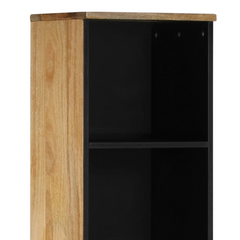 Solid Mango Wood Bathroom Cabinet - 38x33x160 cm | Elegant & Durable Storage Solution