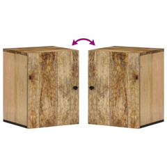 Bathroom Wall Cabinet - Solid Mango Wood, Ample Storage, Wall-Mounted, 38 x 33 x 48 cm