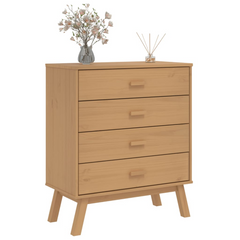 Drawer Cabinet OLDEN Brown Solid Wood Pine