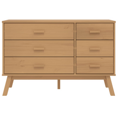 Drawer Cabinet OLDEN Brown Solid Wood Pine