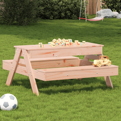 vidaXL Picnic Table with Sandpit for Kids | Solid Wood Douglas | Durable & Versatile