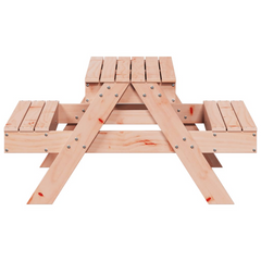 vidaXL Picnic Table with Sandpit for Kids | Solid Wood Douglas | Durable & Versatile