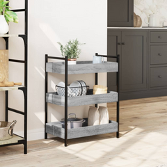 Grey Sonoma Kitchen Trolley - 50x30x70 cm, Engineered Wood with Steel Frame