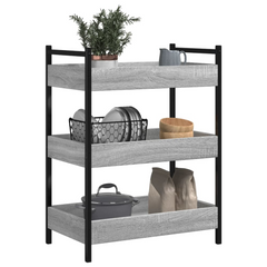 Grey Sonoma Kitchen Trolley - 50x30x70 cm, Engineered Wood with Steel Frame