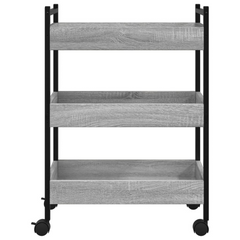 Grey Sonoma Kitchen Trolley - 50x30x70 cm, Engineered Wood with Steel Frame